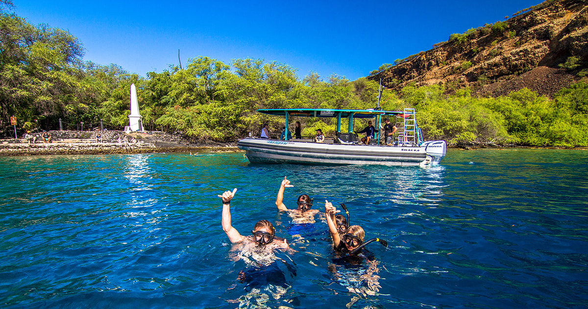 Big Island Kona HalfDay Boat Tour with Snorkeling & Lunch GetYourGuide