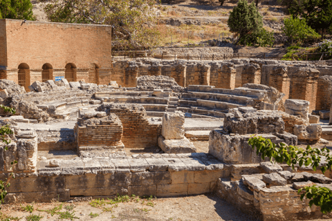 Heraklion: Viagem de 1 dia para Matala Beach, Hippie Caves e GortynServiço de busca em Heraklion, Amoudara e Kokini Hani