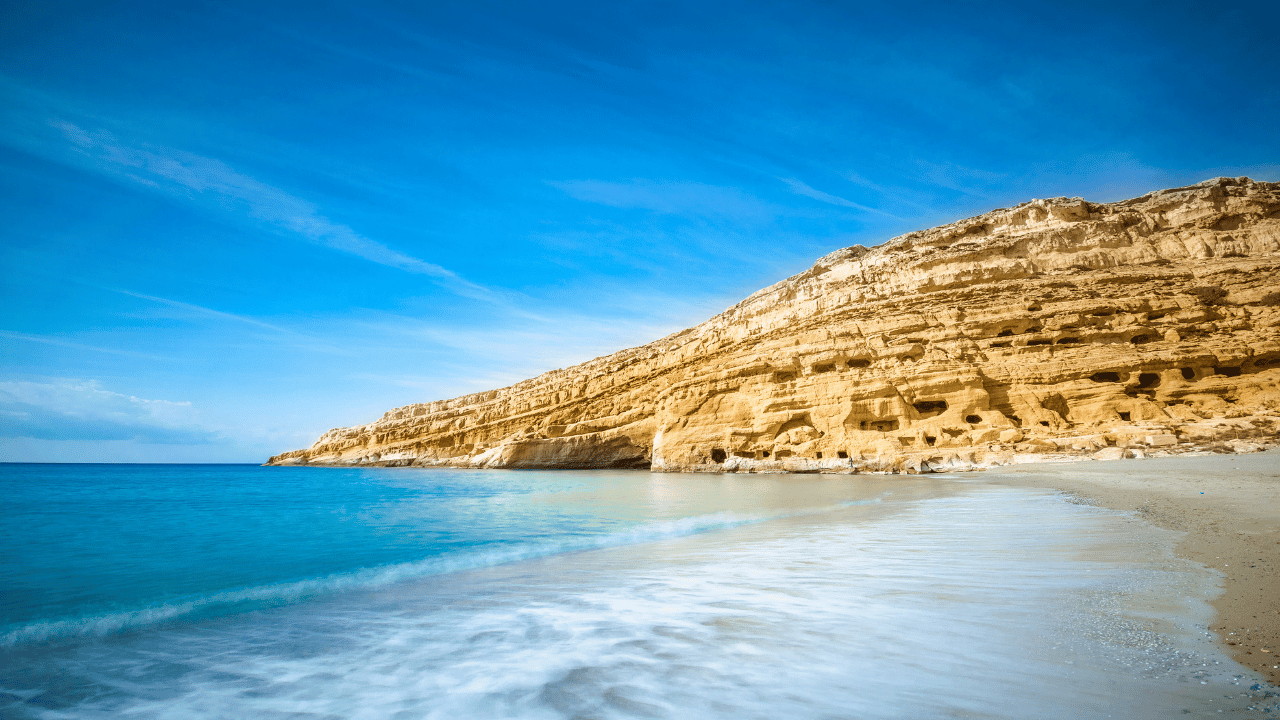 Iraklio: Matala-Strand, Hippie-Höhlen & Odigitria-Kloster