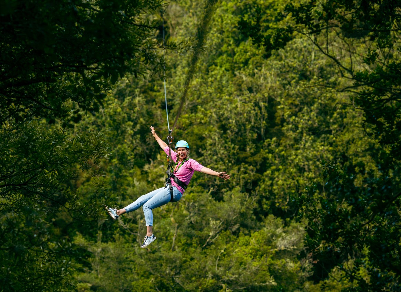 Okere Falls: Zipline over vandfald: Oplevelse