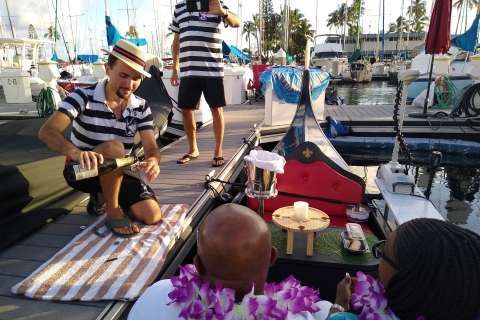 Oahu: Luxury Gondola Cruise with Drinks and Pastries Private Evening Gondola Cruise (non-shared)