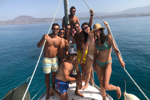 Chania: Private Sailing Cruise with Food &amp; Unlimited Drinks