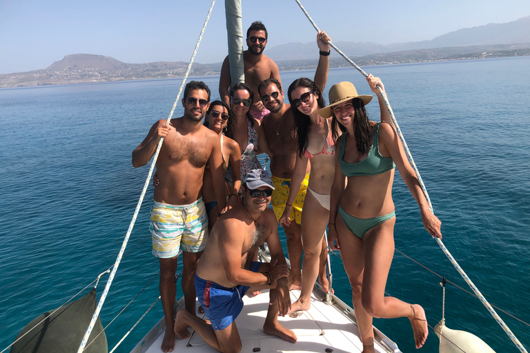 Chania: Private Sailing Cruise with Food &amp; Unlimited Drinks