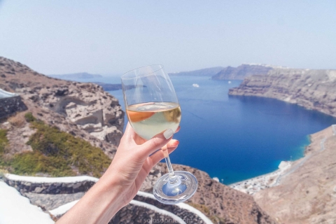 Santorini: tour guiado del vino con recogida y refrigeriosTour privado