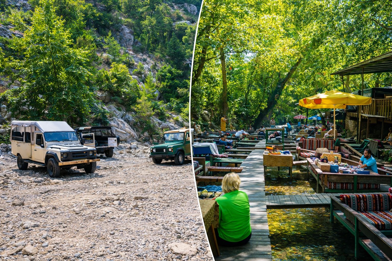 Kemer: Jeep Safari Tour mit Mittagessen am Flussufer