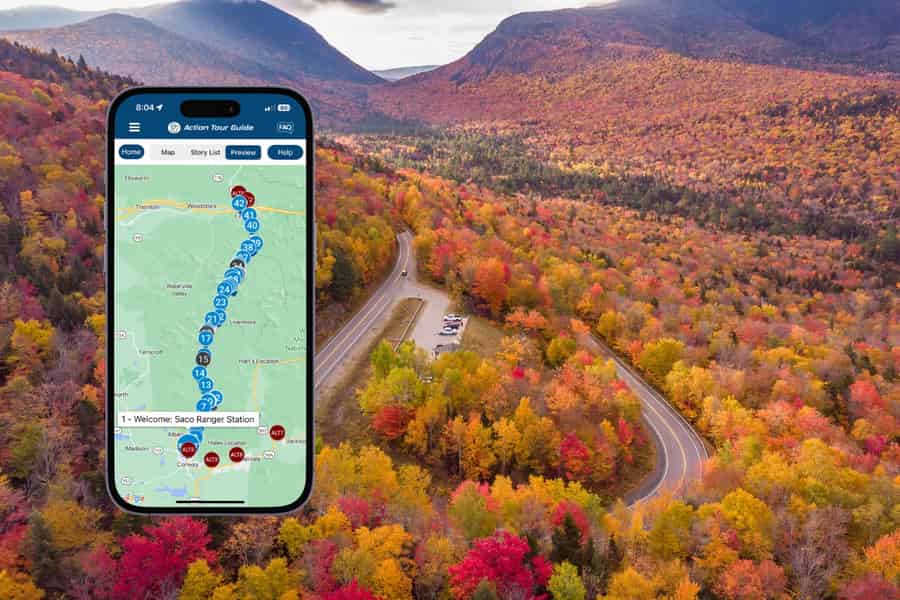 Kancamagus Scenic Highway Selbstfahrende Audio-Tour. Foto: GetYourGuide