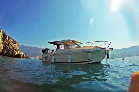 Private Panoramic Boat Tour with Swimming Stops in Budva Private Panoramic Boat Tour with Swimming Stops 3h