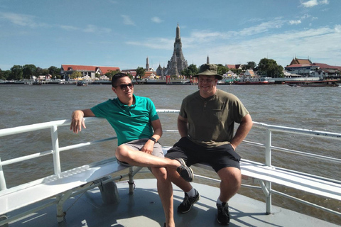 Bangkok: Tour guidato a piedi del Wat Pho e del Wat ArunTour per piccoli gruppi in inglese