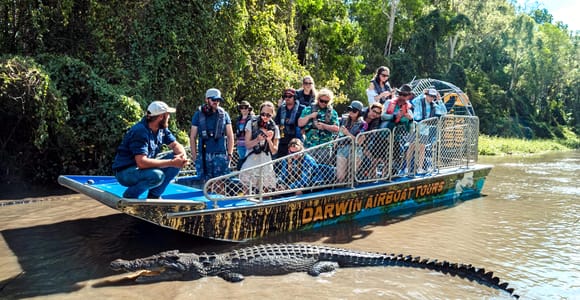 Von Darwin aus: Top End Helikopterflug & BBQ Cruise Tagesausflug