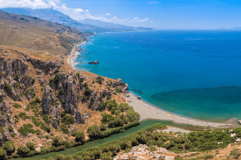 Heraklion: Preveli Palm Beach Boottocht & Rondleiding door de stad RethymnoOphalen bij: Heraklion, Amoudara, Agia Pelagia en Kokini Hani