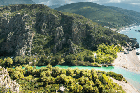 Heraklion: Preveli Palm Beach Boottocht & Rondleiding door de stad RethymnoOphalen bij: Heraklion, Amoudara, Agia Pelagia en Kokini Hani