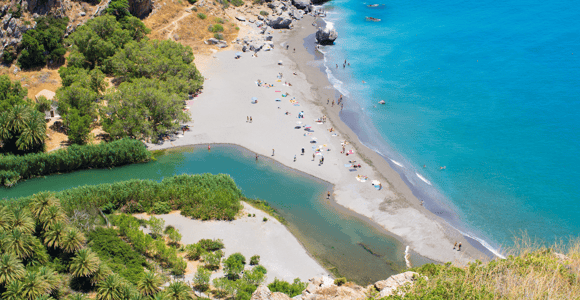 Preveli per Boot, Rethymno und geheime Strände von Damnoni