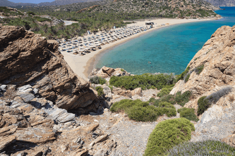 From Heraklion: Palm Forest Beach of Vai, Toplou & Sitia German Tour: Pick up from Anisaras, Analipsi & Gouves