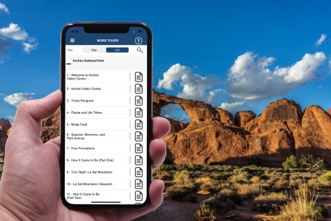 Arches en Canyonlands National Park: In-App audiogidsenVerken meer dan 25 nationale parken: ultieme zelfrijdende tours