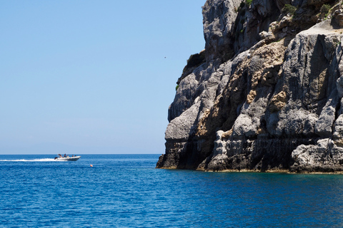 Rhodos: RIB-Kreuzfahrt mit Getränken und 4 BadestoppsKreuzfahrt mit Transfers von Kremasti, Ixia, Rhodos Stadt