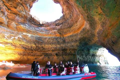 Benagil: Höhlen und Delfine Geführte Bootstour