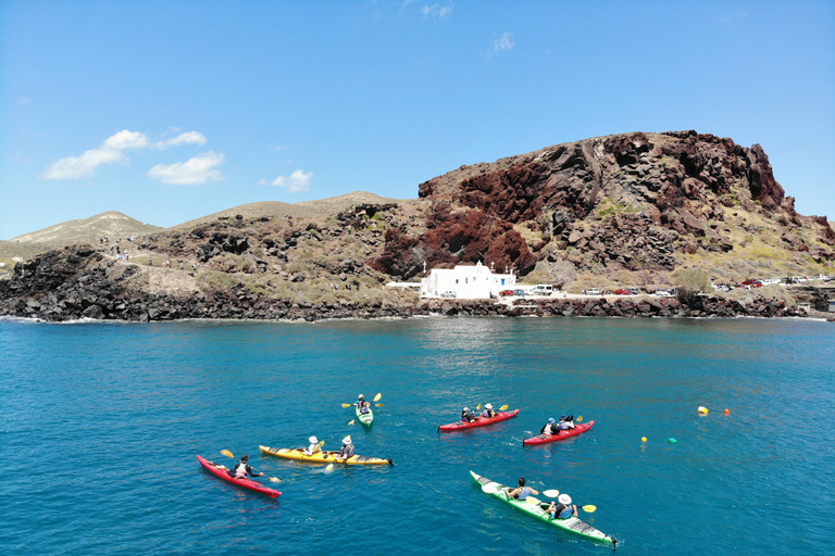 Santorini: South Sea Kayaking Tour with Sea Caves and Picnic Tour with Transfer