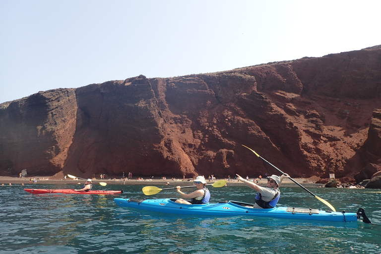 Santorini: South Sea Kayaking Tour with Sea Caves and Picnic Tour with Transfer
