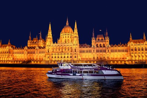 Budapest: Sightseeing-Bootsfahrt am Abend