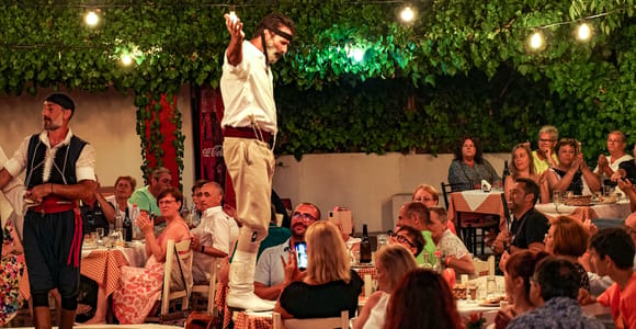 Cretan Night: Dinner & Live Show at Pano Karouzanos Village