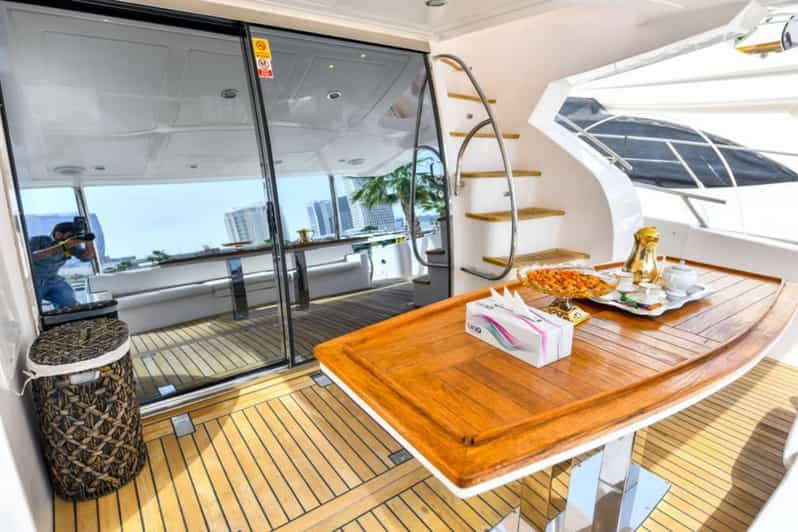 dubai marina luxury yacht shared sunset cruise with bbq