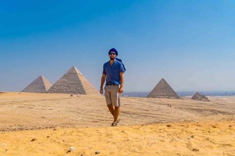 Caire : demi-journée aux pyramides de Gizeh et au SphinxVisite en groupe sans les frais d'entrée