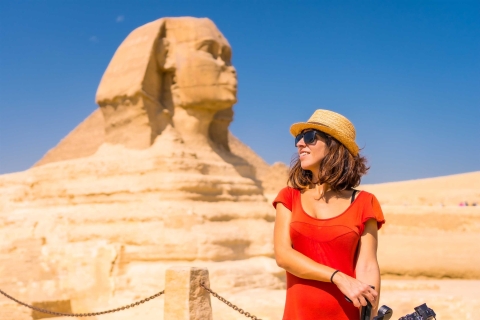Cairo: Piramides en Sphinx Tour met rivier de Nijl Felucca RideGedeelde tour zonder toegangsprijzen