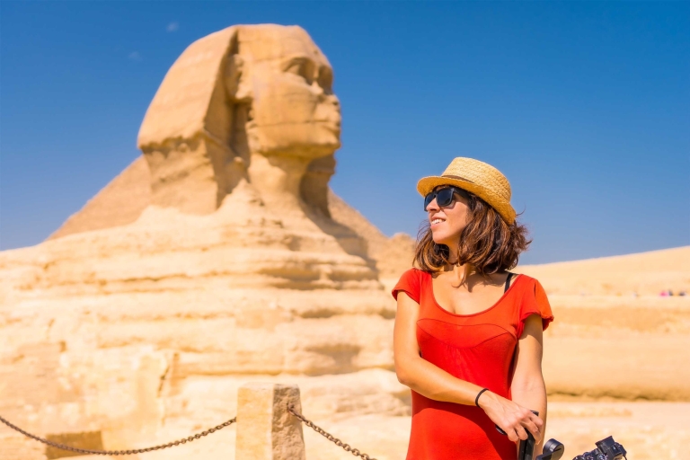 Cairo: Piramides en Sphinx Tour met rivier de Nijl Felucca RideGedeelde tour zonder toegangsprijzen