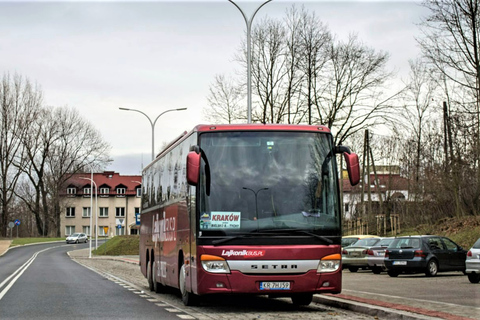 De Cracovie : transfert aller-retour à Auschwitz-Birkenau en busTransfert aller-retour, billet d'entrée et visite guidée