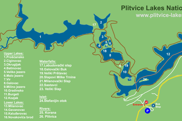 Excursión a los Lagos de Plitvice: La más barata desde Split