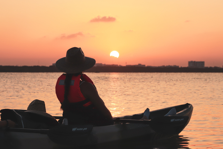 Cancun: kajakervaring bij zonsondergang in de mangroven