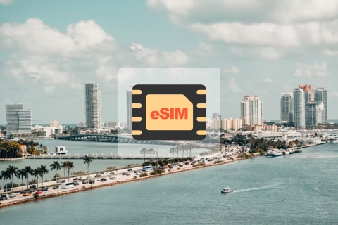 Miami : Forfait de données en itinérance eSIM aux États-Unis1 Go/5 jours