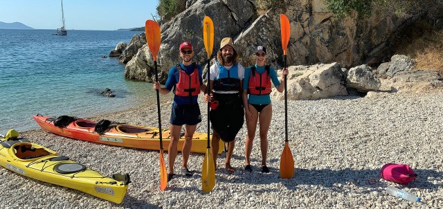 Visit Lefkada Agios Ioannis & Papanikolis Cave Kayak Tour in Lefkada