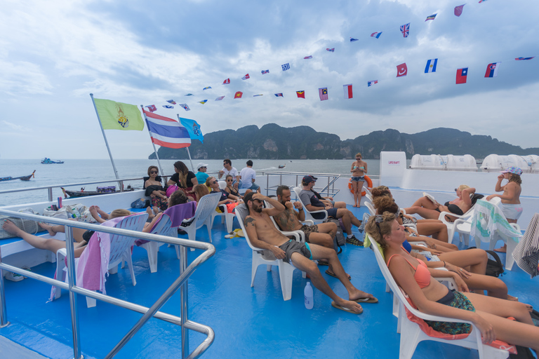 De Phuket: croisière en ferry avec tuba vers les îles Phi PhiCroisière avec point de rencontre