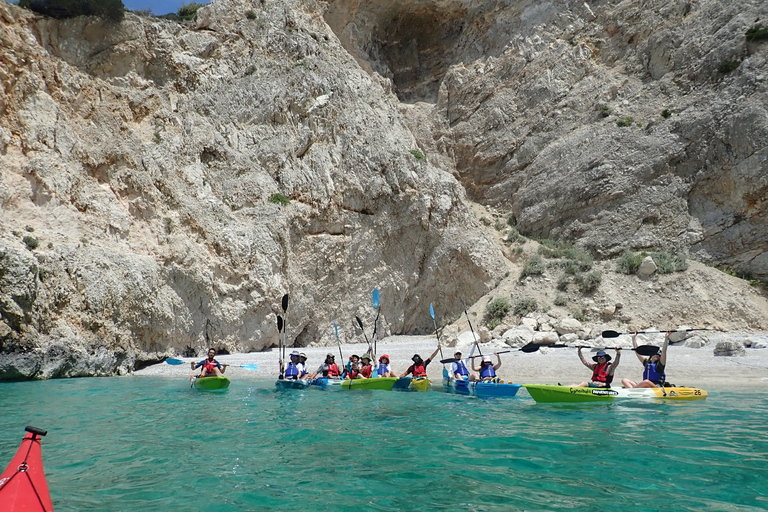 Alkiona: Corinthian Gulf Guided Sea Kayaking Tour & Caves Pickup from Pallini