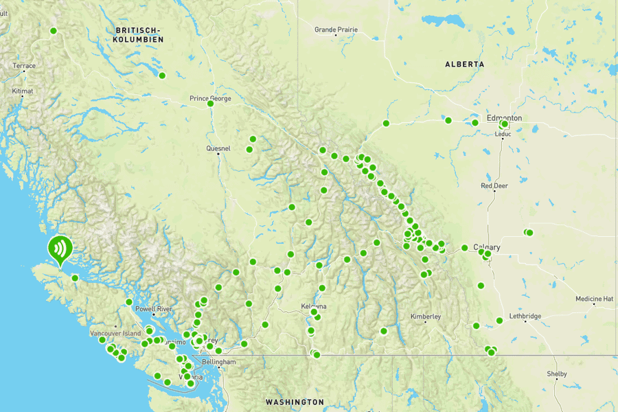 Western Canada Self-Driving Audioguide Englisch und Deutsch. Foto: GetYourGuide