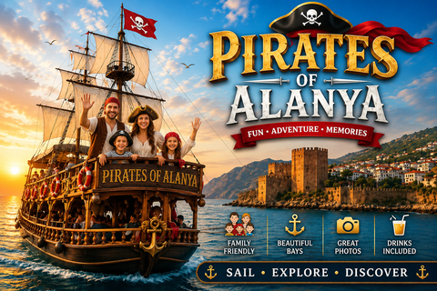 Pirates Of Alanya Boat Cruise with Lunch & Soft Drinks with Meeting point