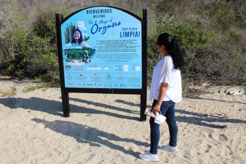La Crucecita: strandopruiming en rondleiding met drankjes en fruit