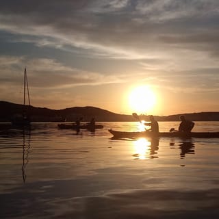 From Ses Salines: Sunset Kayak Tour to Fornells, Menorca