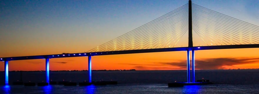 St. Petersburg, Floride : visite du coucher de soleil et des lumières du pont Skyway