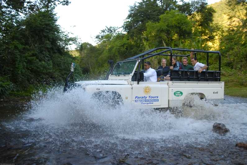 Paraty: tour in jeep delle cascate della giungla e della distilleria Cachaça
