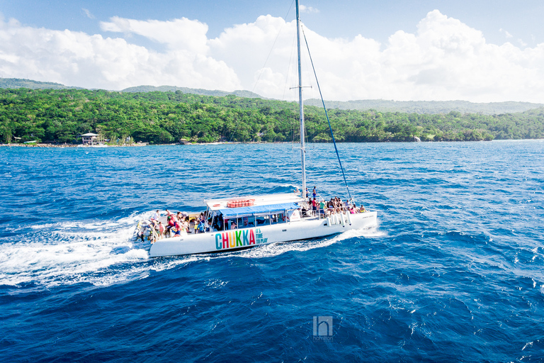 Montego Bay: Dunns katamaransegling och snorkling med zipline