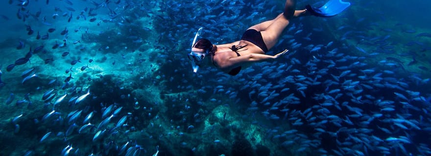 Bali : Lagon bleu : plongée avec masque et tuba et visite des cascades avec déjeuner