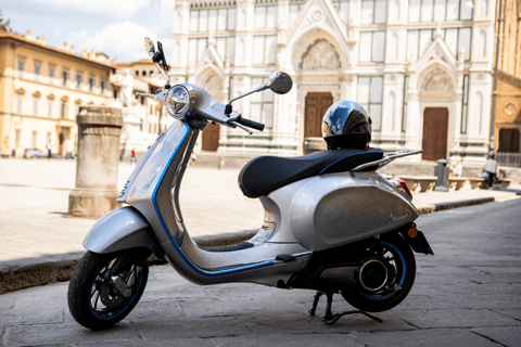 Von Florenz aus: Chianti Selbstgeführte Vespa-Tour mit MittagessenMit der E-Vespa das Chianti erkunden: Einzelfahrer