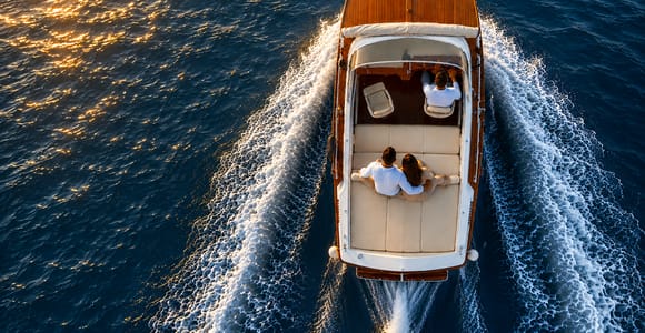 Sirmione "Dolce Vita": Luxury vintage boat with skipper, also at sunset!