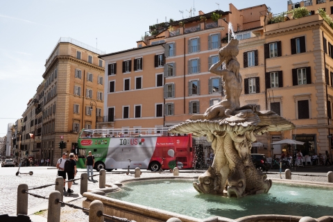 Rome: ticket voor hop on, hop off-tour met open bus1 Run-ticket