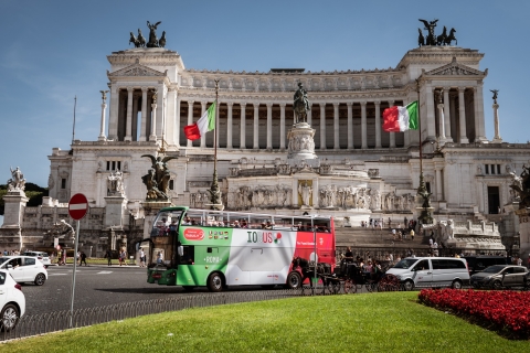 Rome: Hop-On Hop-Off Open-Bus Tour Tickets 1 Run Ticket