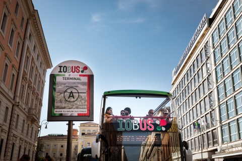 Rome: ticket voor hop on, hop off-tour met open bus1 Run-ticket