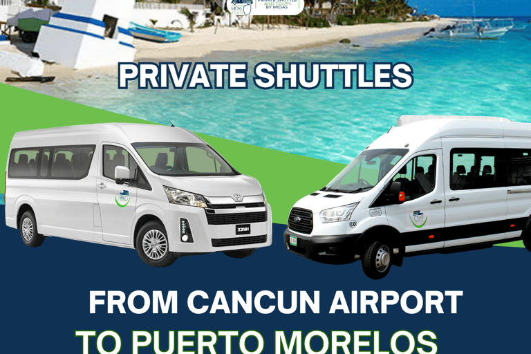 Transfert aller simple ou aller-retour de l'aéroport à Puerto MorelosTransfert aller simple de Puerto Morelos à l'aéroport de Cancún