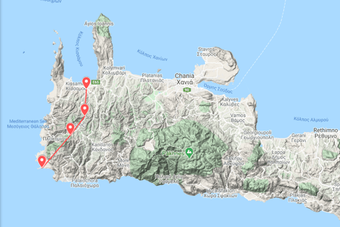 Creta: tour privado personalizado de día completo de ElafonisiDesde el área de Rethymno